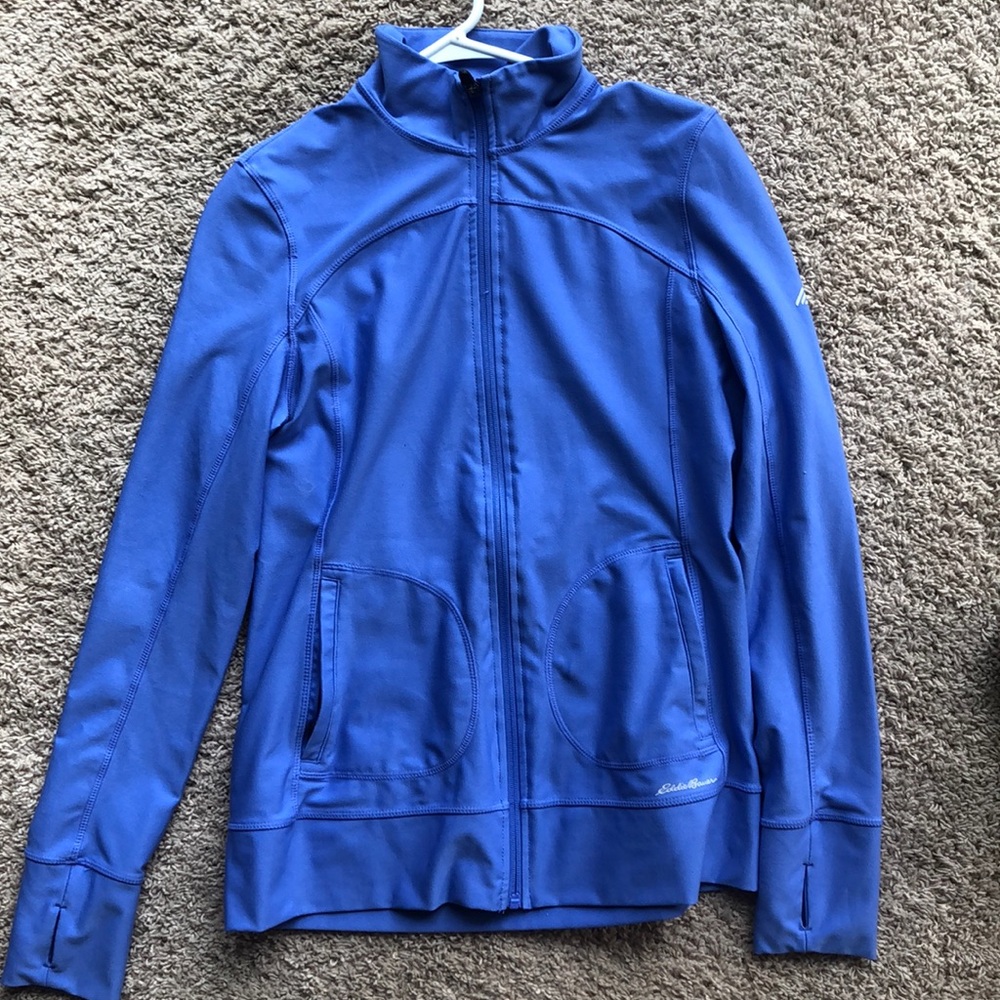 Eddie Bauer motion workout jacket size medium blue